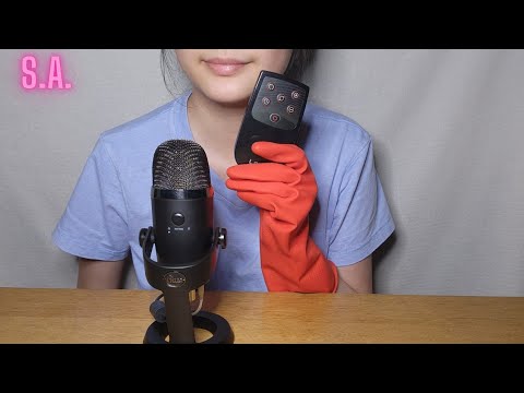 Asmr | Pressing Buttons with Red Rubber Gloves Sounds (NO TALKING)