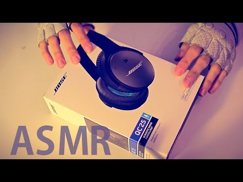 [ASMR] UNBOXING Bose QC25 Headphones - ENGLISH & FRENCH Soft Spoken
