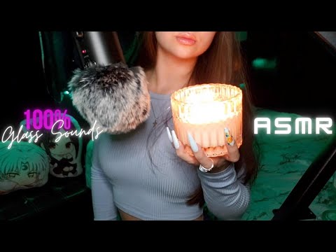 ASMR Relaxing Glass Tapping And Scratching Sounds,Textured Glass Triggers With Mic For Sleep Whisper