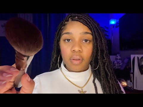 ASMR- Fast & Aggressive Face Brushing + Scratching 🤬💞(MOUTH  SOUNDS, HAND MOVEMENTS) 🤏🏽✨ YOU ASHY!💨