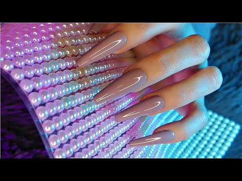 ASMR with Textured Sheets | Deep Scratching, Tapping, Nail Rubbing | Pearls, Rhinestones etc.