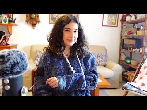 ASMR CAST and Fleece Jacket scratching custom video (bandages, fabric sounds)