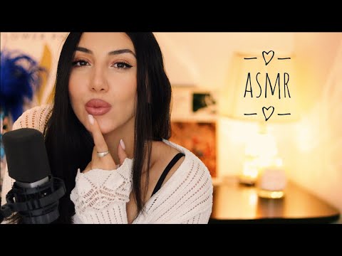 ASMR Clicky Breathy Whispers to tingle you ✨ Kiss sounds 💋 Lip Gloss Application