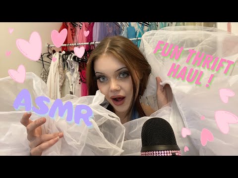 ASMR | Silly & FUN thrift haul ! including halloween things 💓