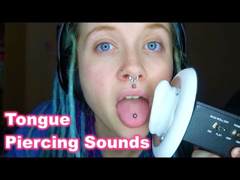 ASMR Binaural Tongue Ring Sounds [Including Subtle Mouth Sounds]