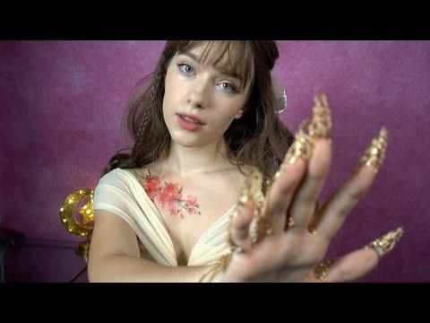 ASMR Calm you down with relaxing hand movements and facetouching, sounds of nature, no talking
