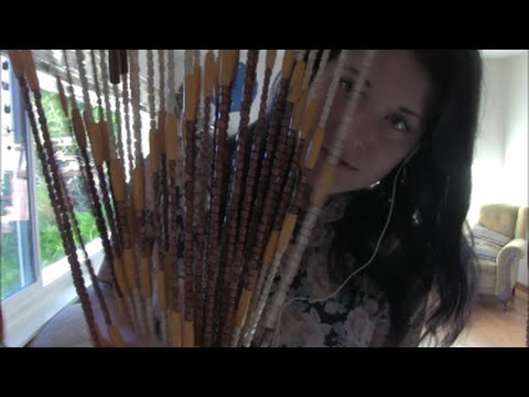 ASMR Wooden Bead Curtain Play & Poetry Reading | Soft Whispering