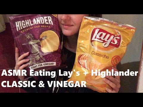 ASMR Eating Lay's Classic & Vinegar - Potato Chips