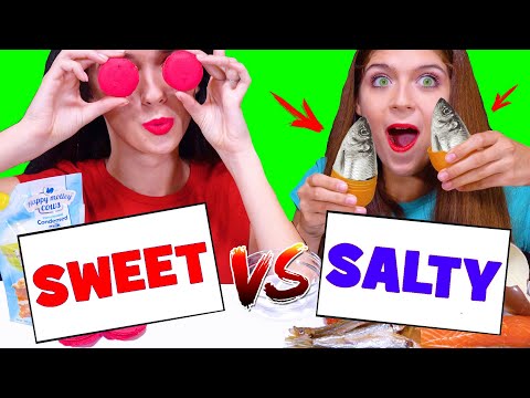 ASMR SWEET VS SALTY FOOD CHALLENGE | EATING SOUNDS LILIBU