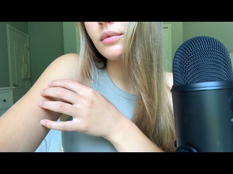 ASMR skin scratching, teeth tapping, finger flutters, hand movements, collarbone tapping| 2K SPECIAL