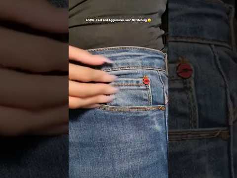 ASMR- Fast and Aggressive Jean scratching #shorts
