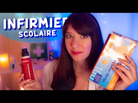 ASMR FR | Roleplay 👩🏻‍⚕️Infirmière scolaire 🩹 On soigne ta blessure
