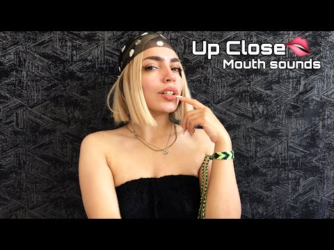 ASMR Up Close Mouth Sounds (tapping & scratching)