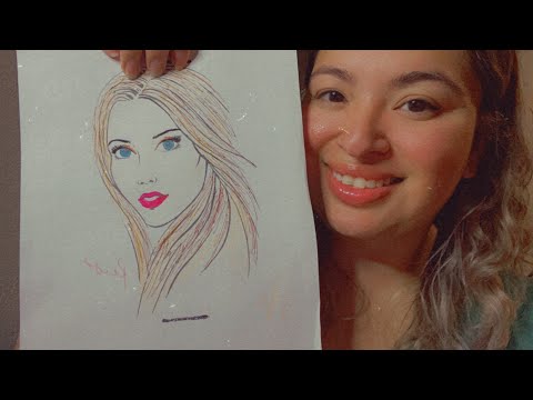 ASMR Drawing/Sketching you- marker sounds ✍🏼, whispering