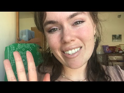 ASMR Gum Chewing Whisper Ramble w/ Hand Movements