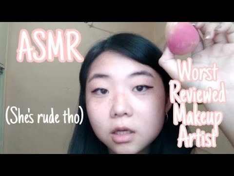 ASMR| Worst Reviewed Makeup Artist Does Your Makeup