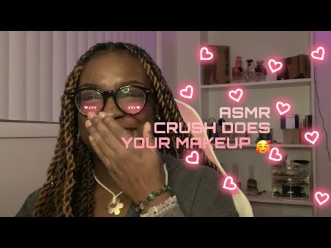 ASMR ~ Crush does your makeup to go out 💋 (w/w, gum chewing, personal attention, soft spoken)