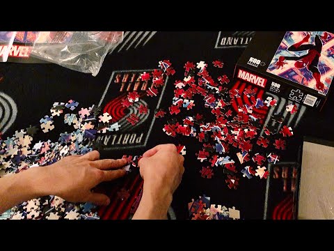 ASMR Marvel Puzzle w/ Gum Chewing (45 minutes+ video)