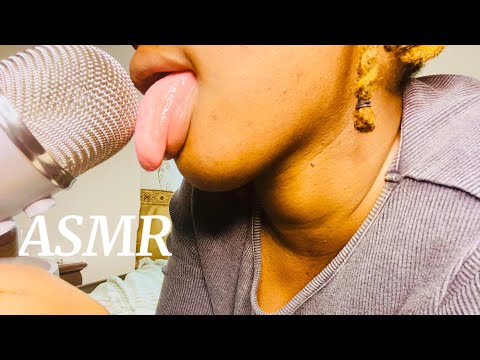ASMR Slow Mic Licking With Mouth Sounds