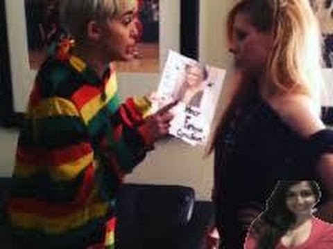 Miley Cyrus  Slap Avril Lavigne In Outrageous Instagram April Fools Joke?! - Video Review
