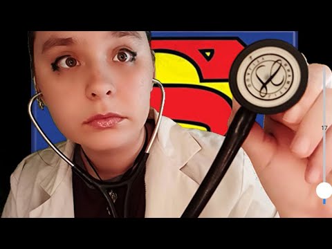 ASMR Realistic medical exam but you're Superman. Real doctor adventure scifi.