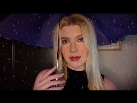 ASMR 💦Tingles in the Rain☔️ (kisses, unintelligible whispers, mouth sounds, umbrella tapping)