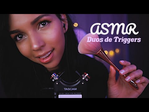 ASMR Francais 🌙7 Duos de Triggers TASCAM (Layering, Inaudible, Mouth Sounds,Tapping)