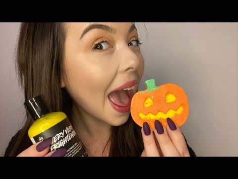 ASMR HUGE LUSH HAUL | TINGLES, TAPPING... get SPOOKY with me