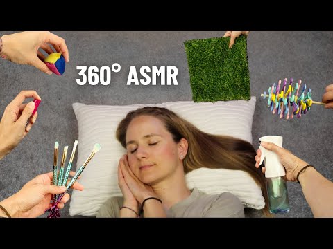360° ASMR Triggers All around Your Head ↪️↩️ (Wearing Tingly Clothes)