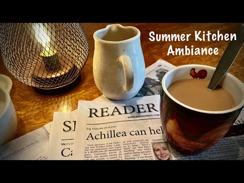 ASMR Request/Summer Kitchen Ambiance (No talking) 1 hour of kitchen sounds/Use headphones.