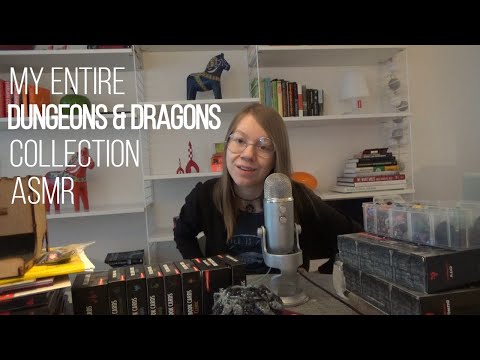 [ASMR] My Entire Dungeons & Dragons Collection (Show-and-tell, Whispered, Books, Dice & More!)
