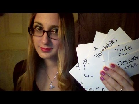 ASMR Learning Spanish Role Play- Spanglish, Word Repetition in English & Spanish #3, Acento