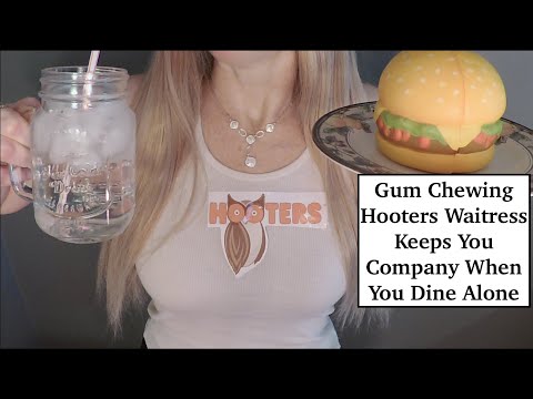 [ASMR] Gum Chewing Waitress Keeps You Company When You Dine Alone | Whispered For Sleep