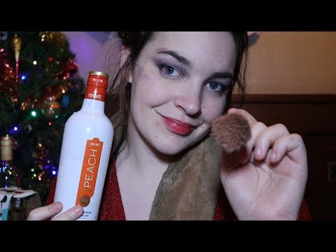 ASMR Northern Lass New Year Party || Face Brushing and Bad Accents [Binaural]