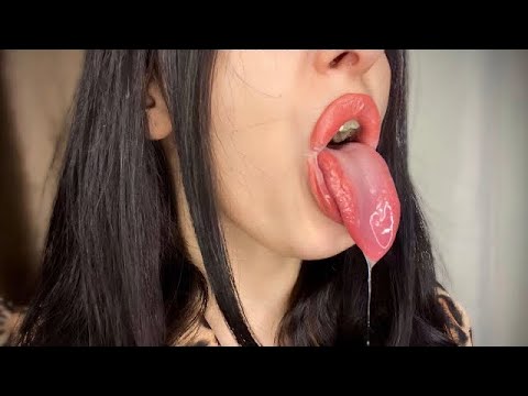Glotka asmr|  20 minutes mouth sound with lens licking and spit painting | chips eating triggers