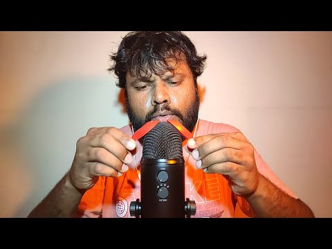ASMR spoon on mic mouth sounds