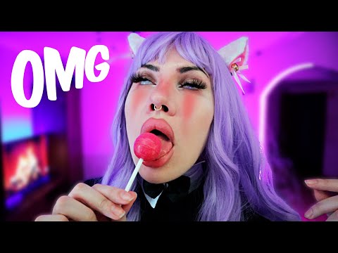 Asmr 💦 | Licking lollipop🍭| Mouth sounds 👄 |  Licking sounds 👅 | Gum Chewing