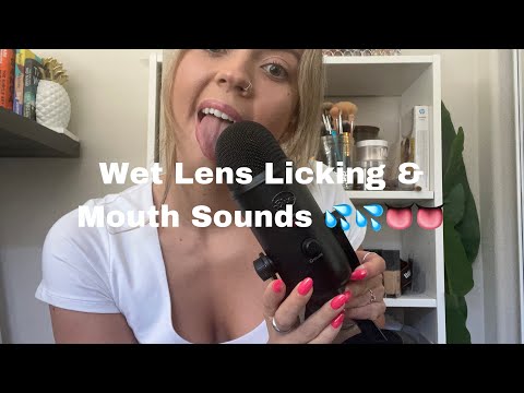 ASMR| Doing the Wettest & Fastest Lense Licklng I can! Fast & Aggressive Mouth sounds, & Tapping