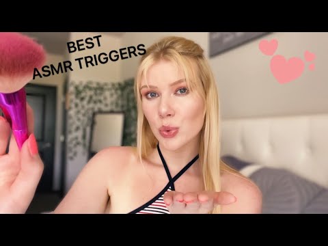Most Requested/Popular Triggers👀😪 ASMR COMPILATION *mouth sounds, face touching, kisses, brushing*