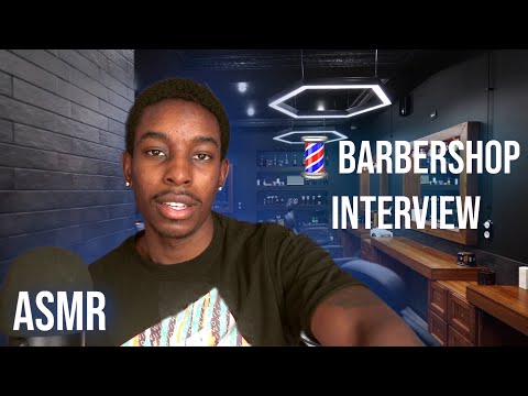 [ASMR] Relaxing barbershop interview  (writing sounds and whispers)