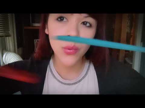 (( ASMR )) playing with some chopsticks with some whispering accompanied by CARS n CATS...