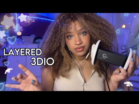 ASMR Layered Sounds⭐️ Tapping, Mouth Sounds, 3DIO, and Fluffy Sounds
