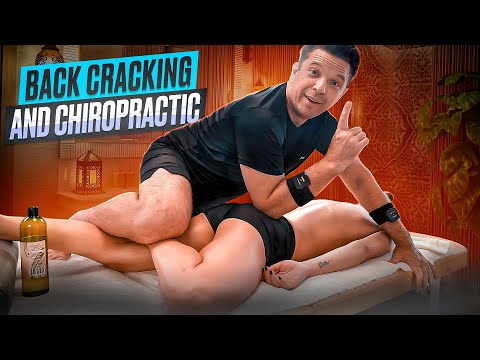 ASMR CHIROPRACTIC ADJUSTMENT WITH BACK CRACKING AND STRETCHING POSES FOR CHARMING FITNESS GIRL ALINA
