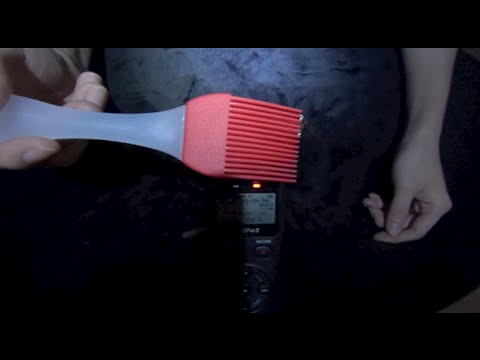 [音フェチ]シリコンブラシでマイクをブラッシング[ASMR]Binaural Mic Brushing by Silicon brush/마이크를 닦고 [JAPAN]