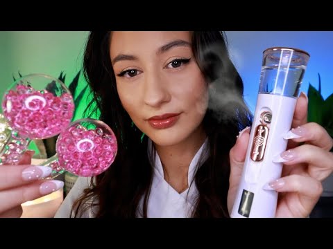 ASMR Steam Facial Treatment Roleplay 💦 Face Massage, Skincare Treatment & Facial Steaming