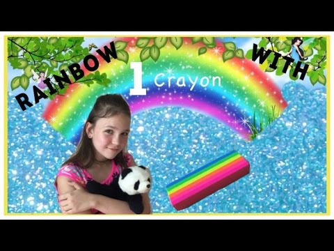 Fluffy Unicorn | Drawing a rainbow with only one crayon!