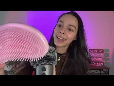 ASMR FOR SLEEP // Hair brushing & Mouthsounds