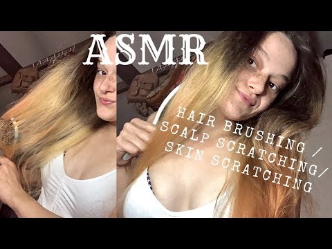 ASMR hair brushing - scalp scratching fast and aggressive no talking ASMR