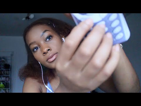 ASMR | iPhone 12 mini case collection (soft whispers + tapping)