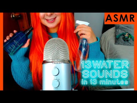 💦 #ASMR | 13 Triggers de Agua en 13 Minutos | sonidos líquidos 💙💧 hora de relajarse 😴